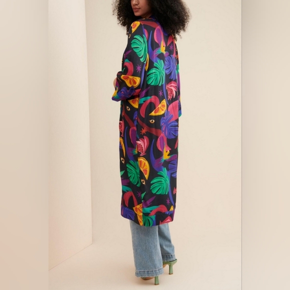 Farm Rio Mystic Jungle Duster Kimono Belted Robe - Picture 2 of 3